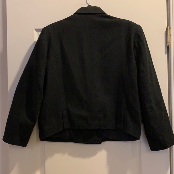 Vintage 80s Wool Black w Black & White Tweed Pants - Picture 4 of 7